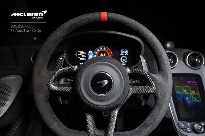 2020 McLaren 620R interior, steering wheel
