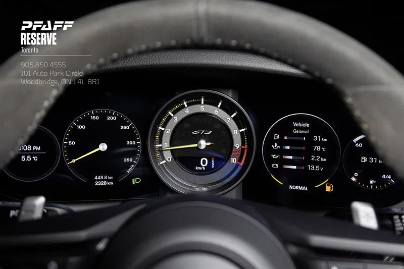 2022 Porsche 911 GT3 interior