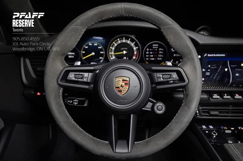 2022 Porsche 911 GT3 interior, steering wheel