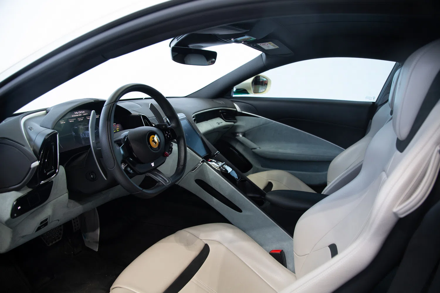 2022 Ferrari Roma Tailor Made interior, Ivory Leather