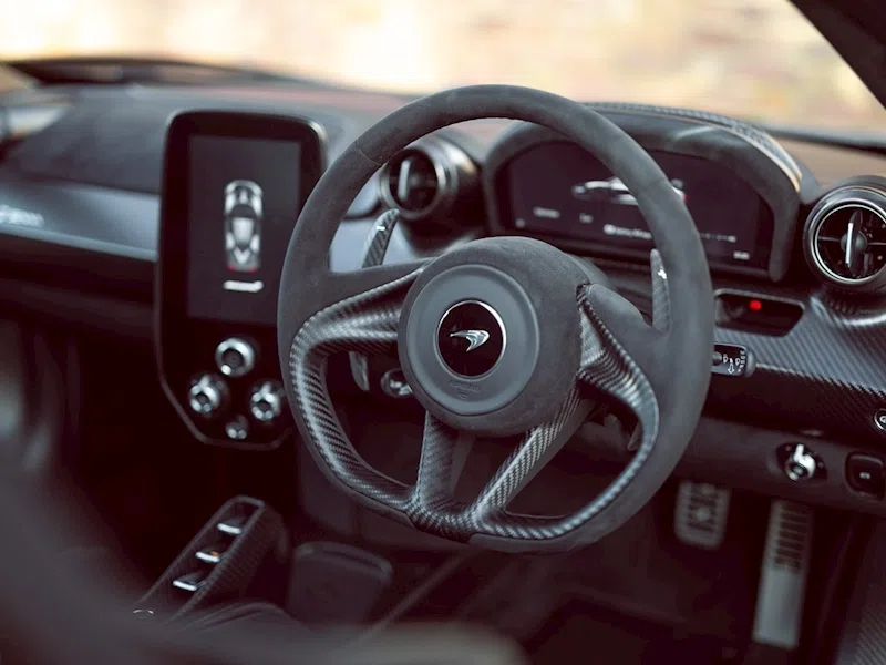 2019 McLaren Senna interior, Black Alcantara