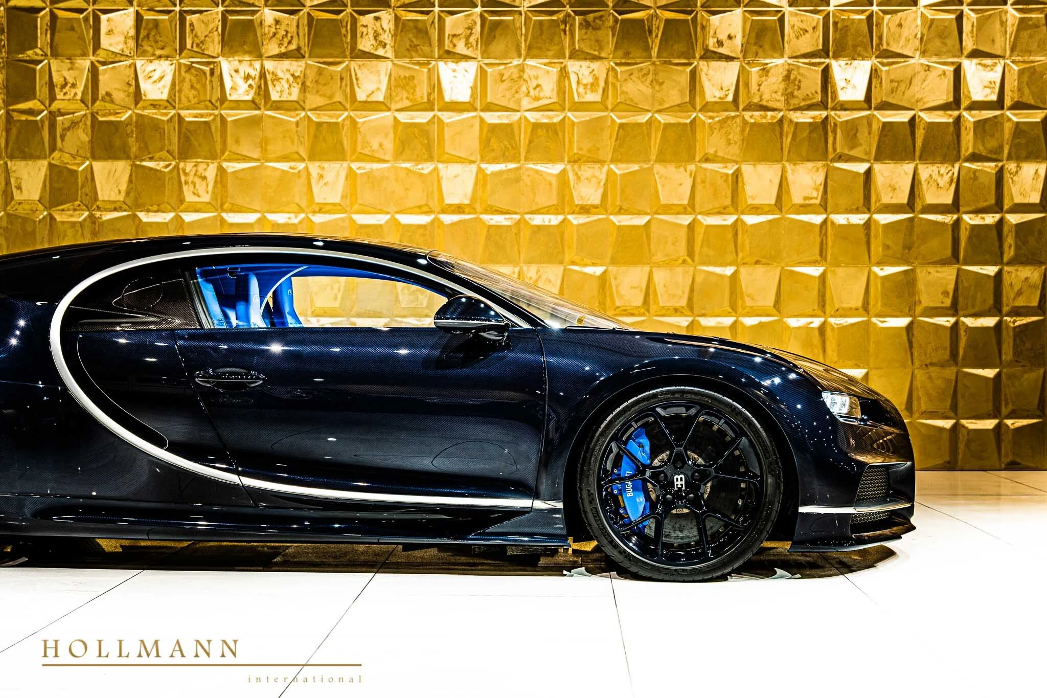 2021 Bugatti Chiron 110 ans for sale, exterior, Blue Royal Carbon