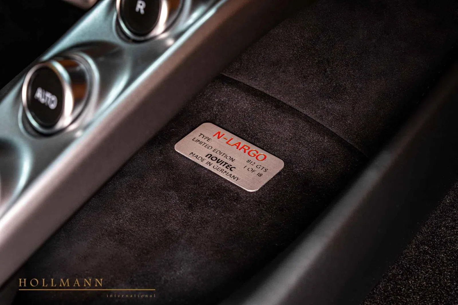 2024 Ferrari 812 GTS by NOVITEC N-LARGO interior, door sill, Leather Alcantara Couio
