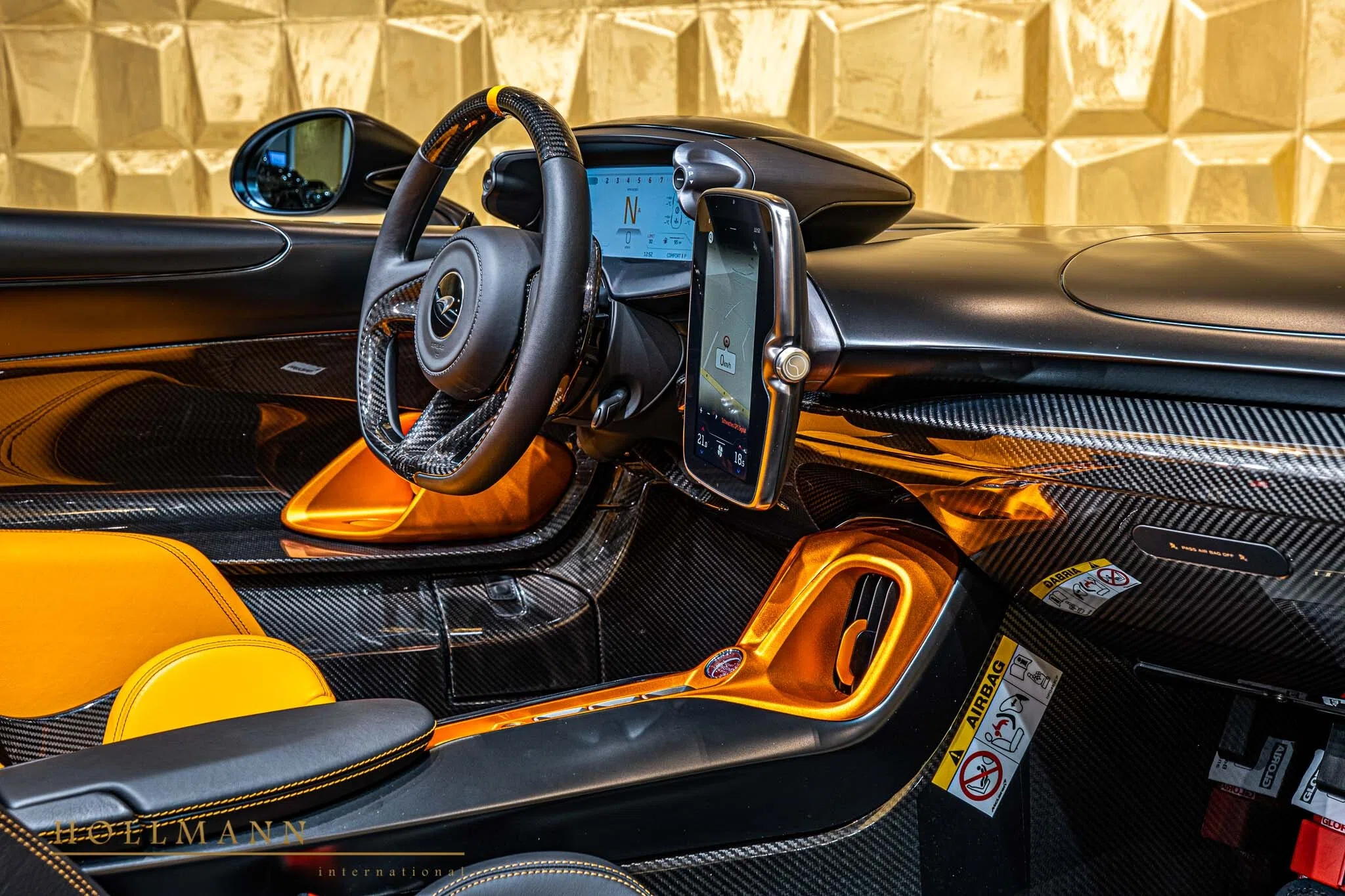 2023 McLaren Elva by MSO interior, dashboard, MSO Jet Back+Orange