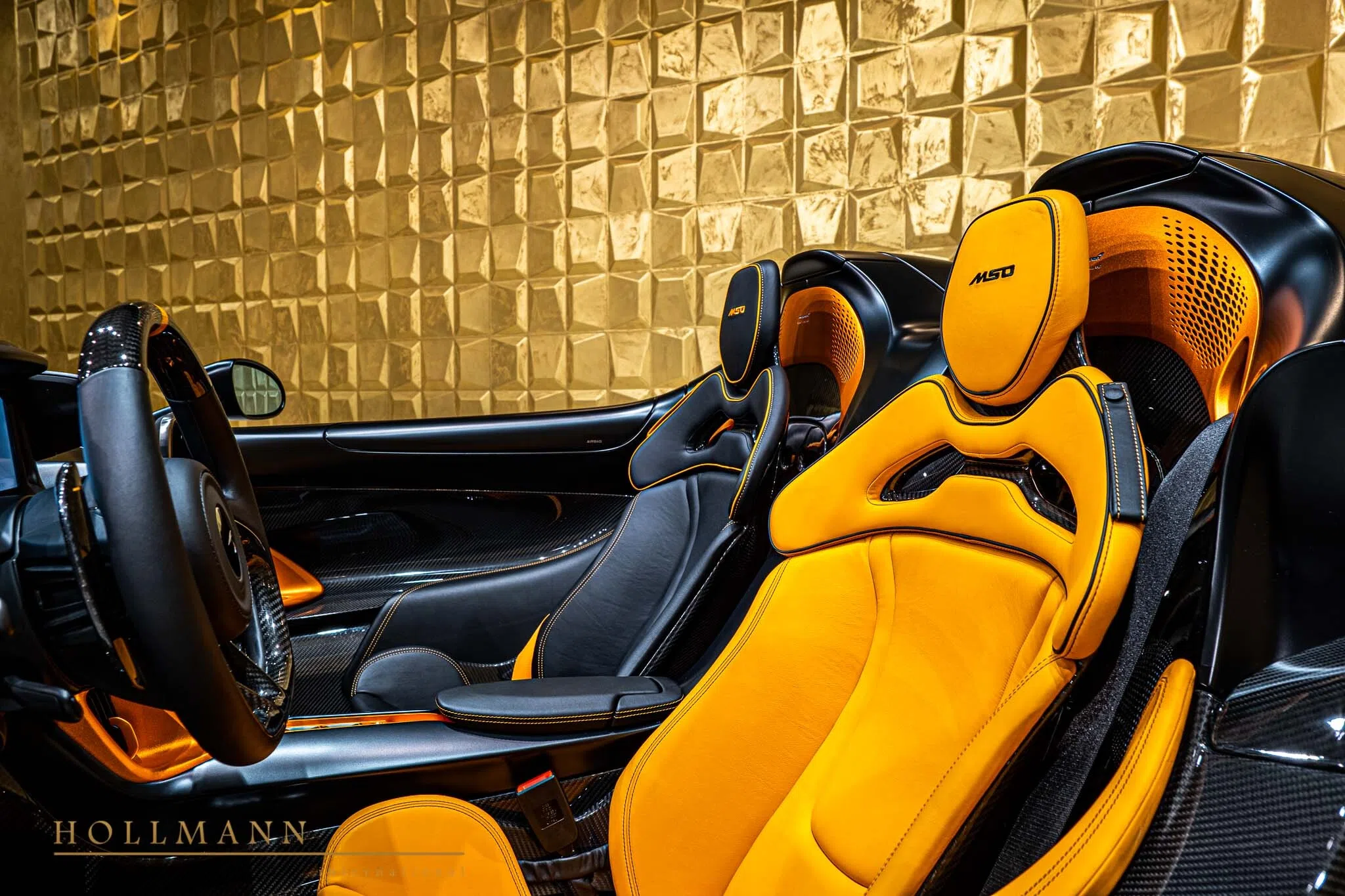 2023 McLaren Elva by MSO interior, seats, MSO Jet Back+Orange