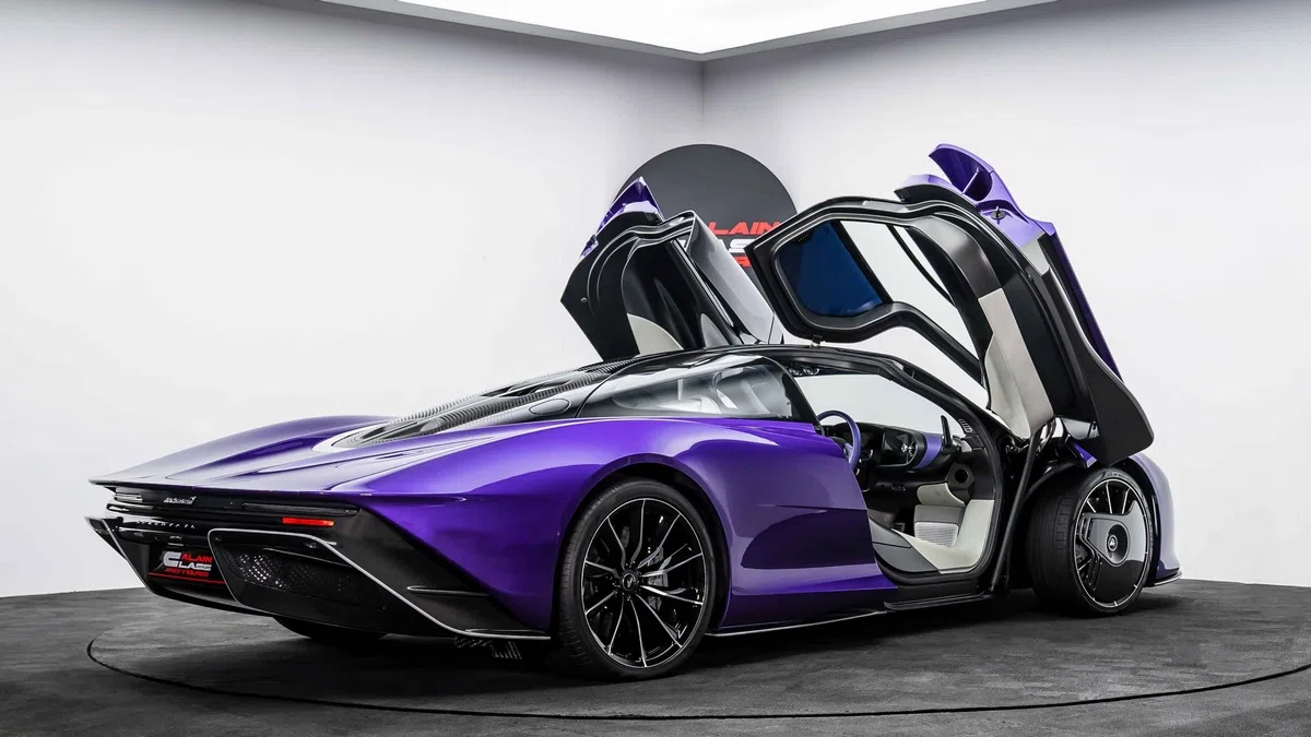 2020 McLaren Speedtail for sale, exterior, Mauvine Blue