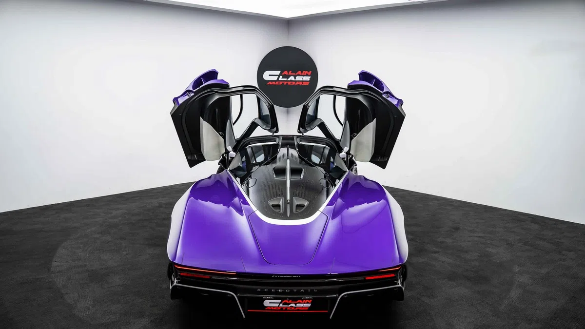 2020 McLaren Speedtail for sale, exterior, Mauvine Blue