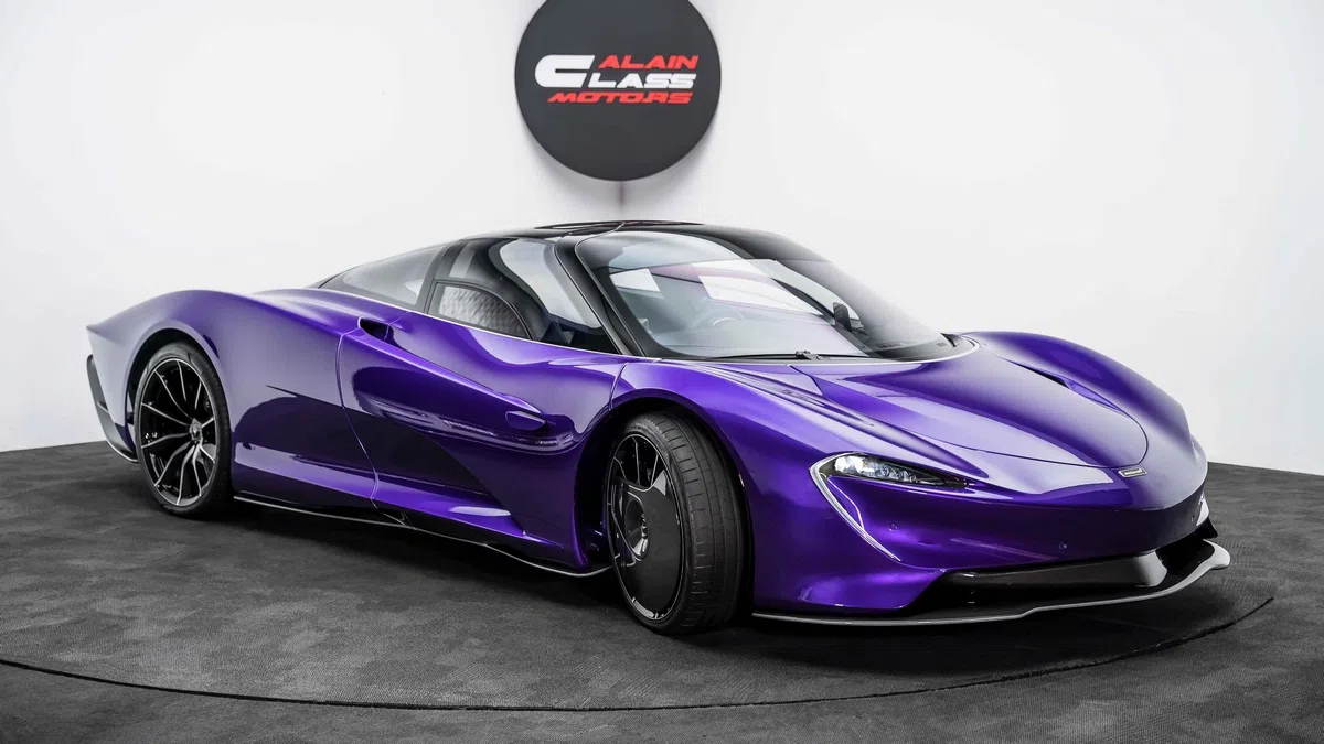 2020 McLaren Speedtail for sale, exterior, Mauvine Blue