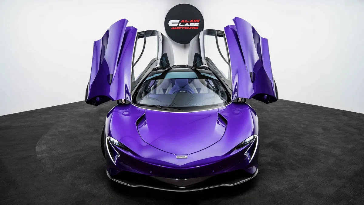 2020 McLaren Speedtail for sale, exterior, Mauvine Blue