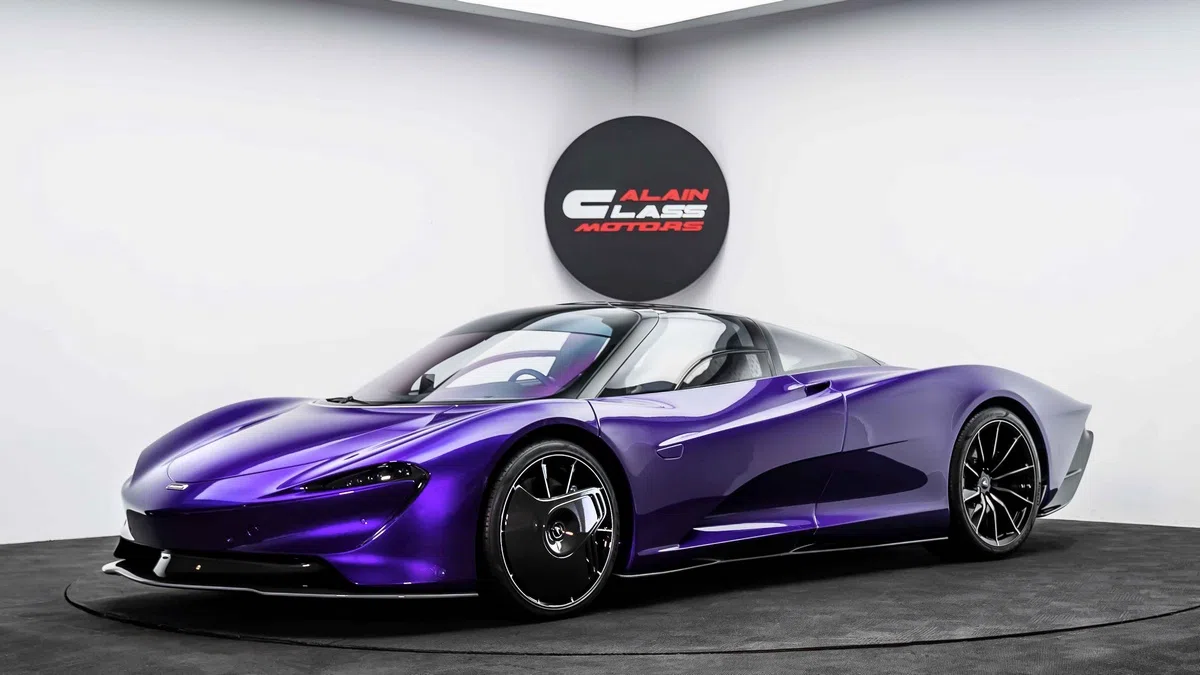 2020 McLaren Speedtail for sale, exterior, Mauvine Blue