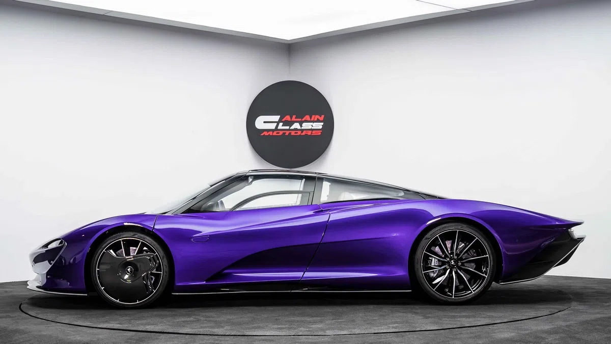 2020 McLaren Speedtail for sale, exterior, Mauvine Blue