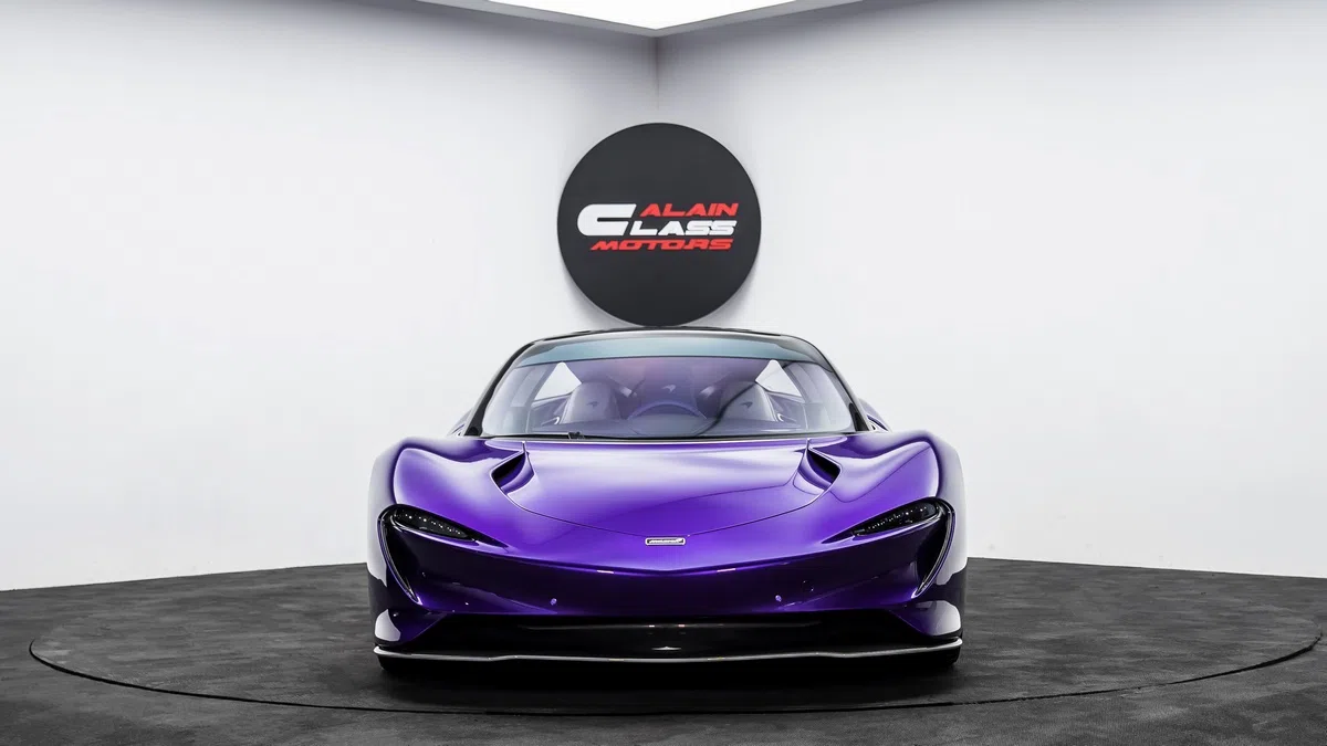 2020 McLaren Speedtail for sale, exterior, Mauvine Blue