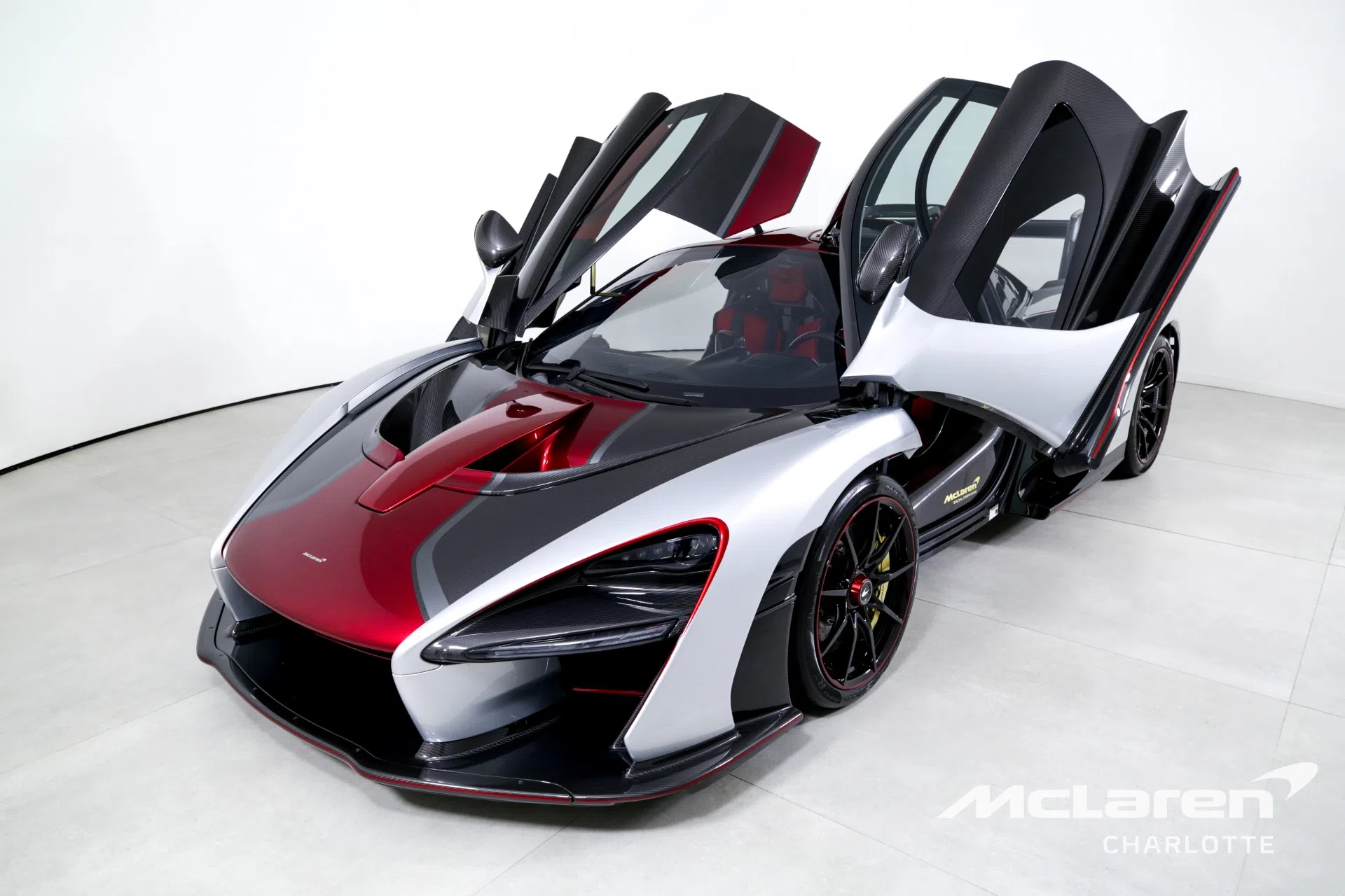 2019 McLaren Senna for sale, front three-quarter view, Caliber Black