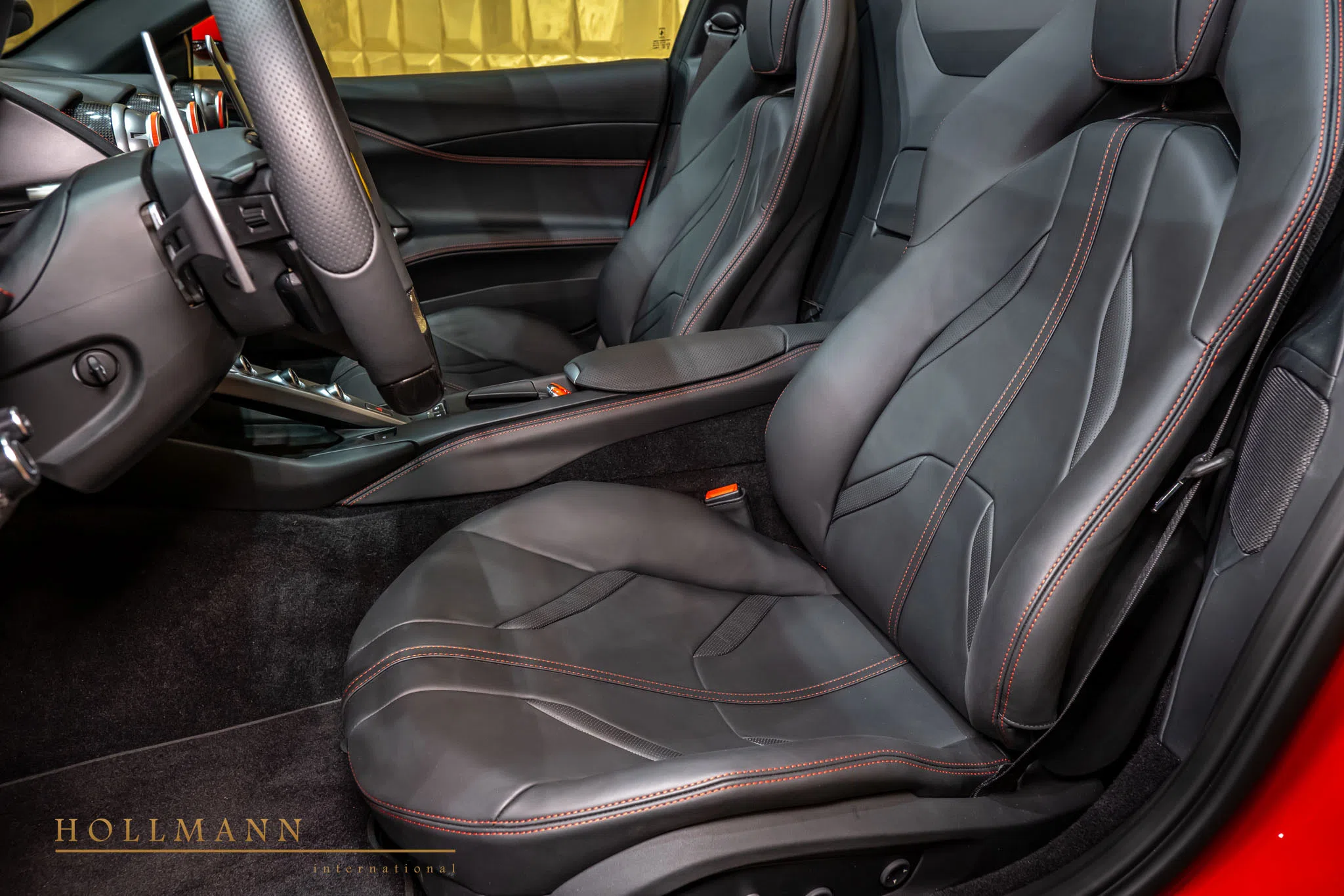 2024 Ferrari 812 GTS interior, seats, Nero, Full leather