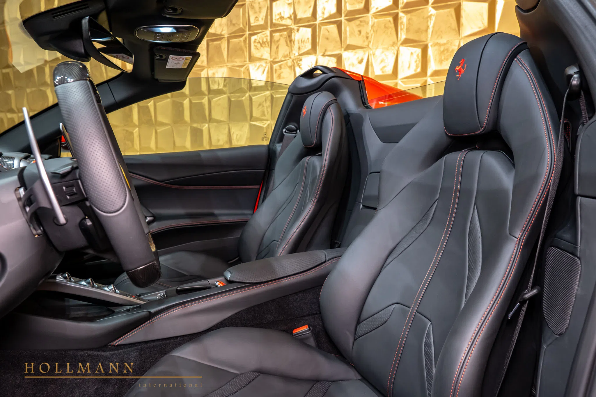 2024 Ferrari 812 GTS interior, seats, Nero, Full leather