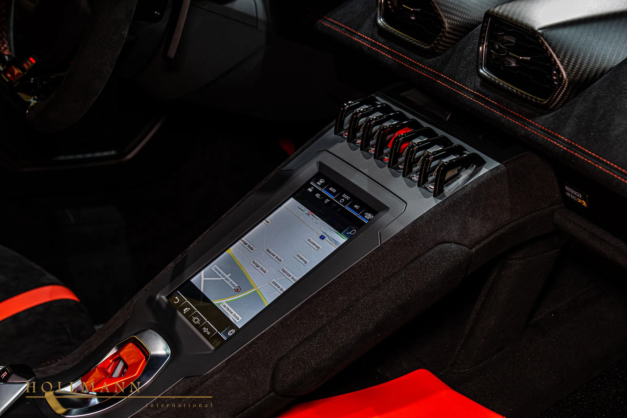 2024 Lamborghini Huracán STO interior, center console