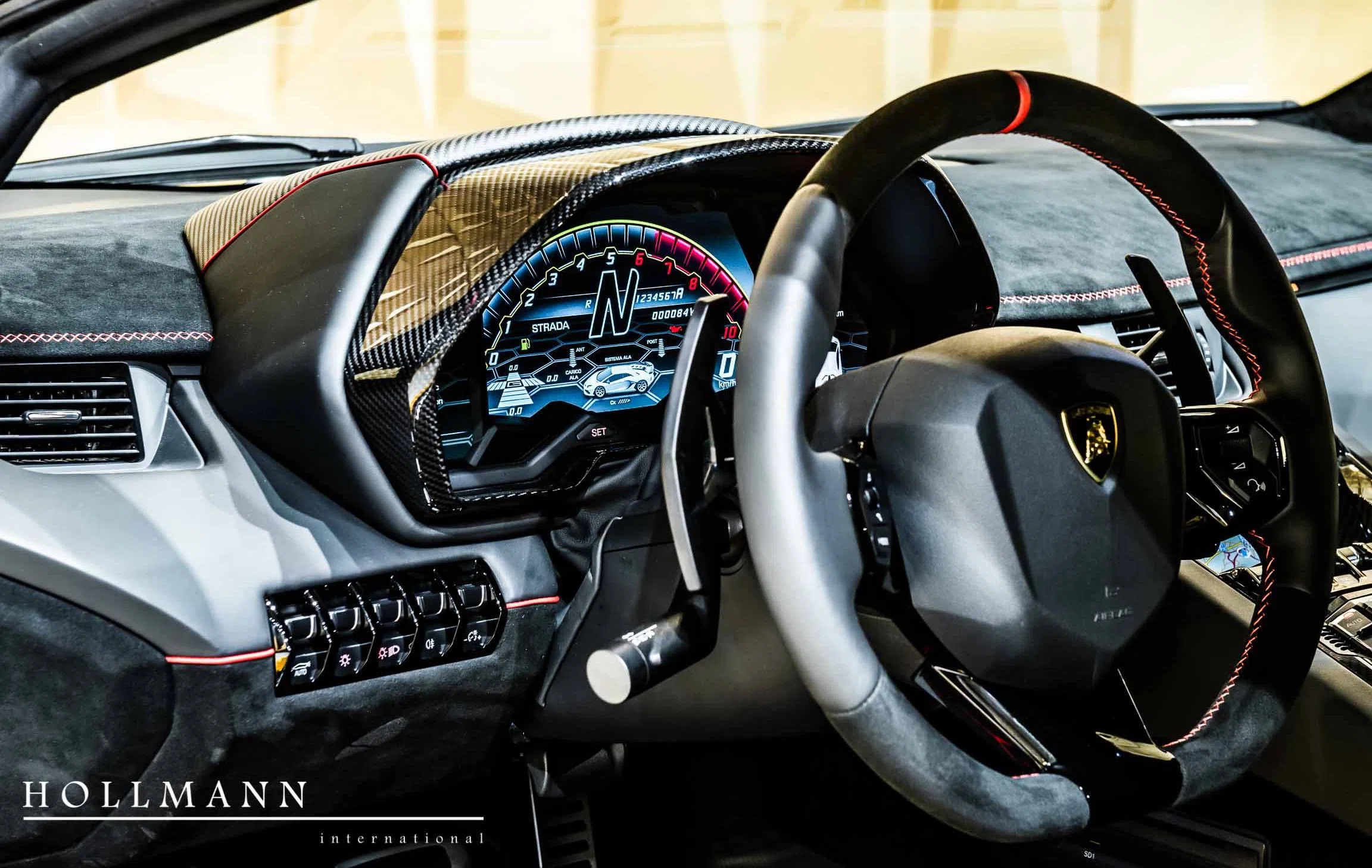 2019 Lamborghini Aventador SVJ interior, Nero Cosmos