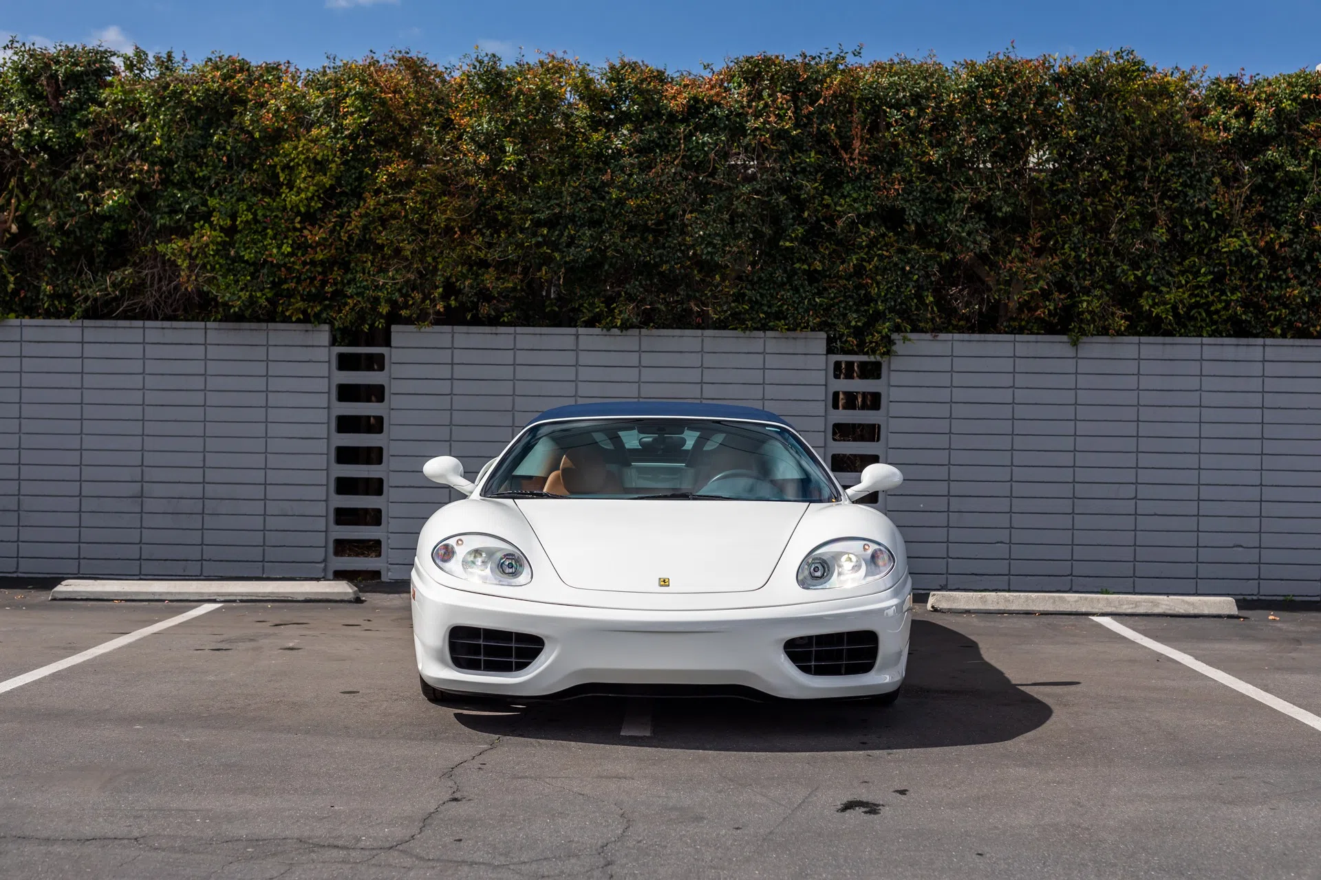2004 Ferrari 360 Spider for sale, exterior, Bianco Avus