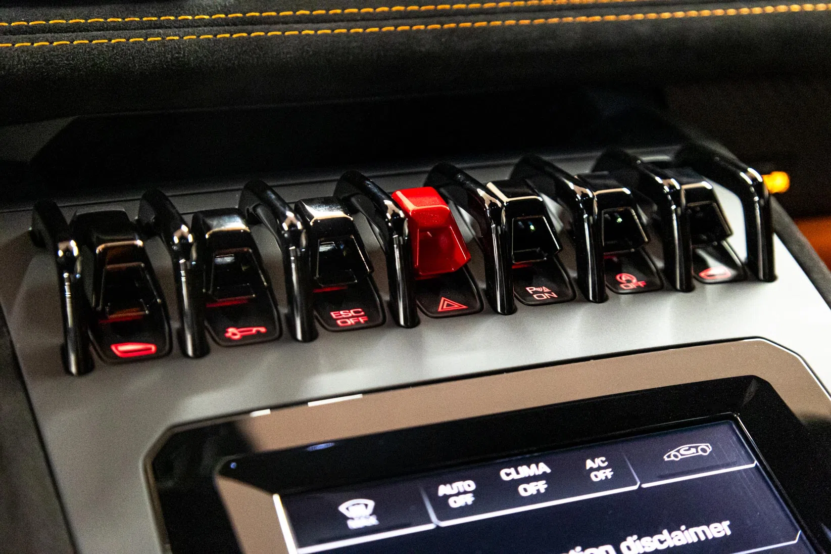 2024 Lamborghini Huracán interior, center console