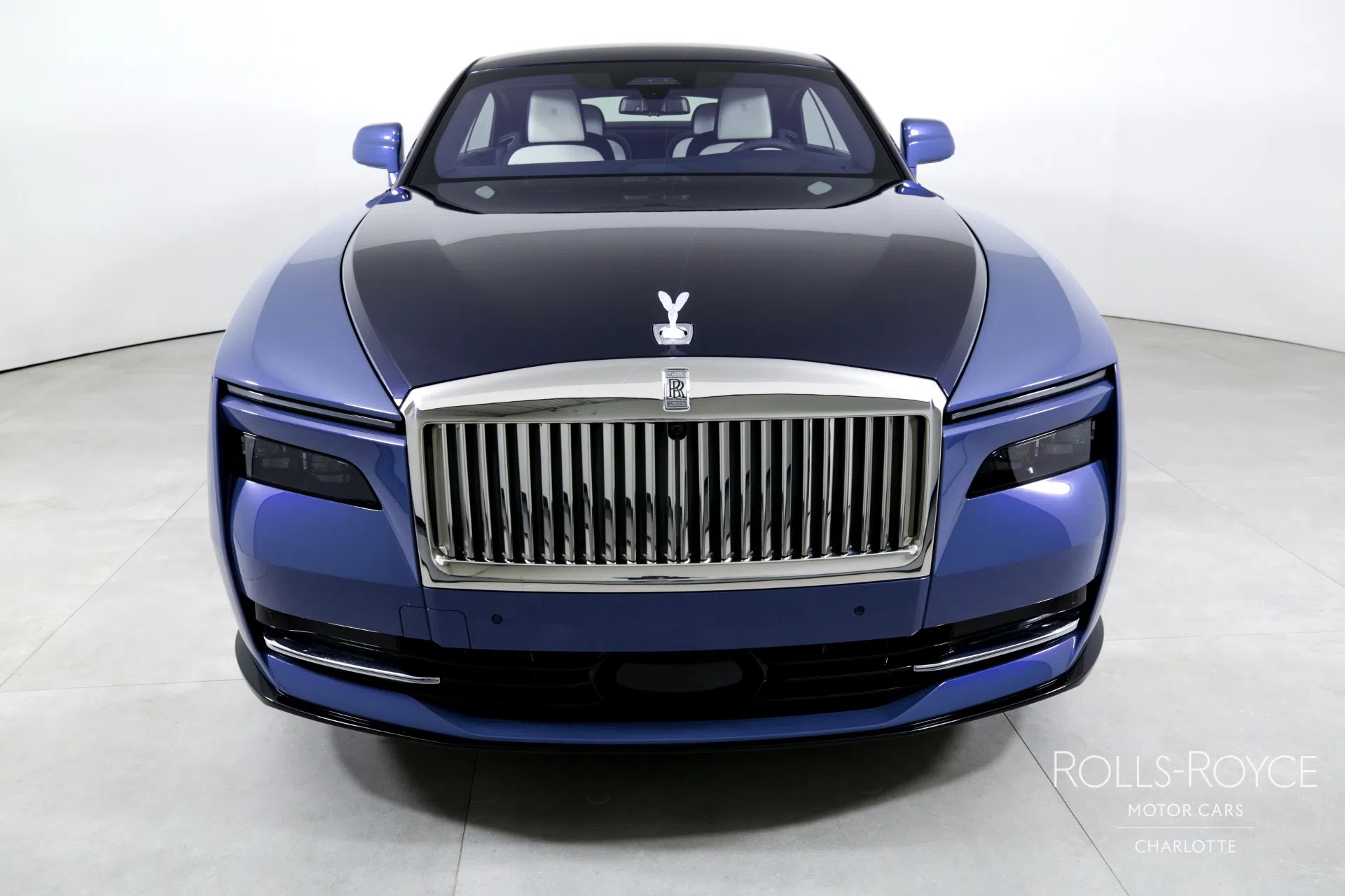 2024 Rolls-Royce Spectre for sale, exterior, Wittering Blue/Midnight Sapphire