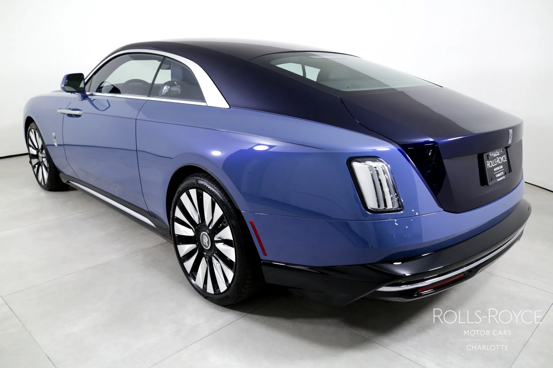 2024 Rolls-Royce Spectre for sale, exterior, Wittering Blue/Midnight Sapphire