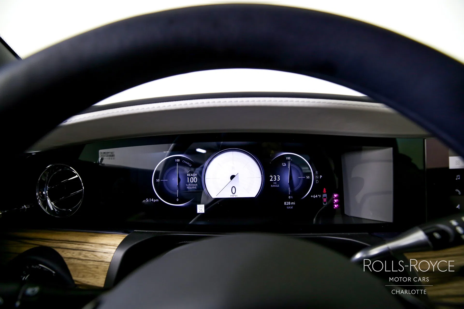 2024 Rolls-Royce Spectre interior, Grace White/Navy Blue/Charles Blue
