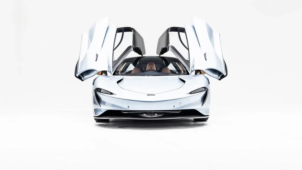 2020 McLaren Speedtail for sale, exterior, Polaris Blue