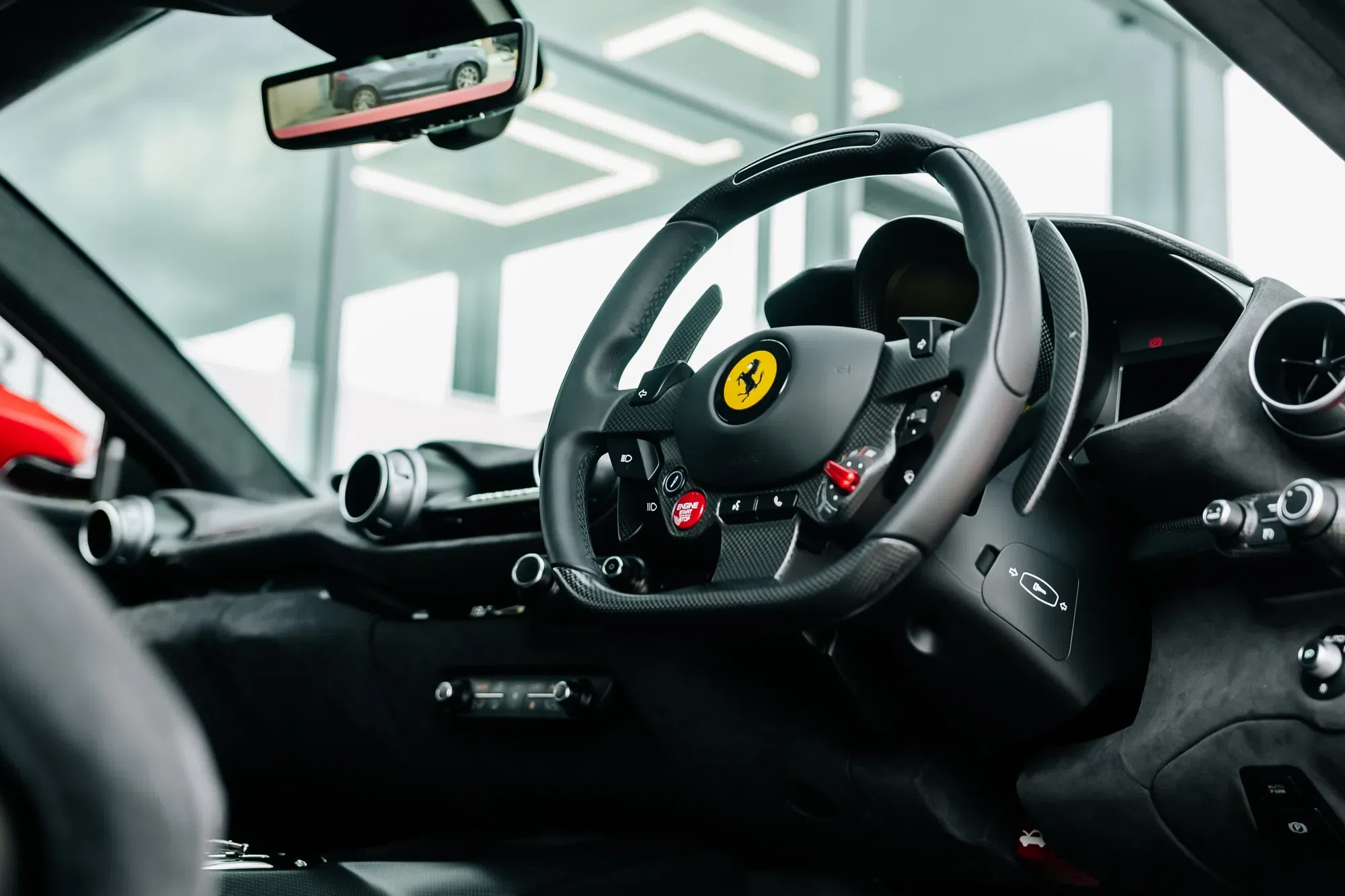 2023 Ferrari 812 Competizione interior, Alcantara Blu Scuro