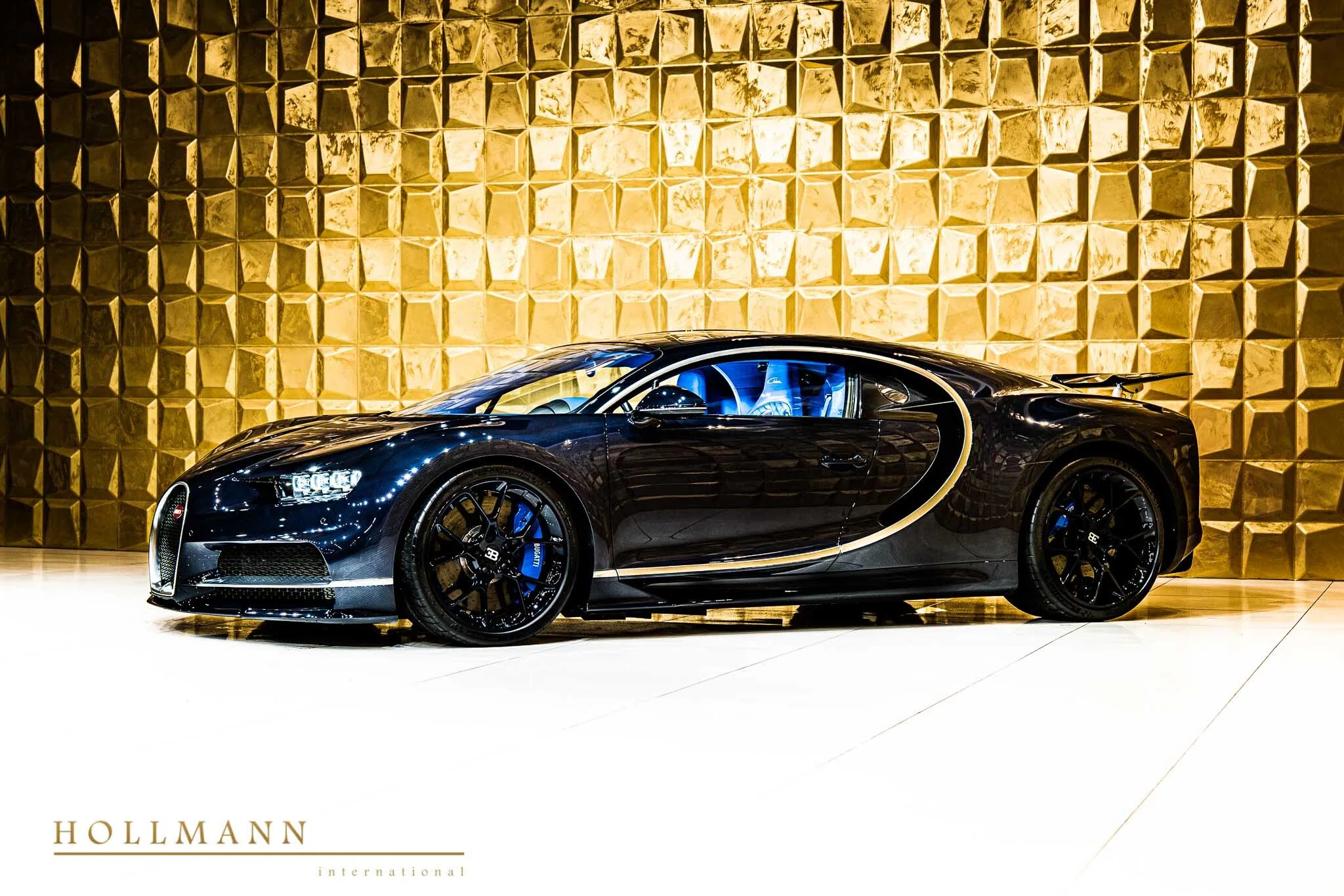 2021 Bugatti Chiron 110 ans for sale, exterior, Blue Royal Carbon