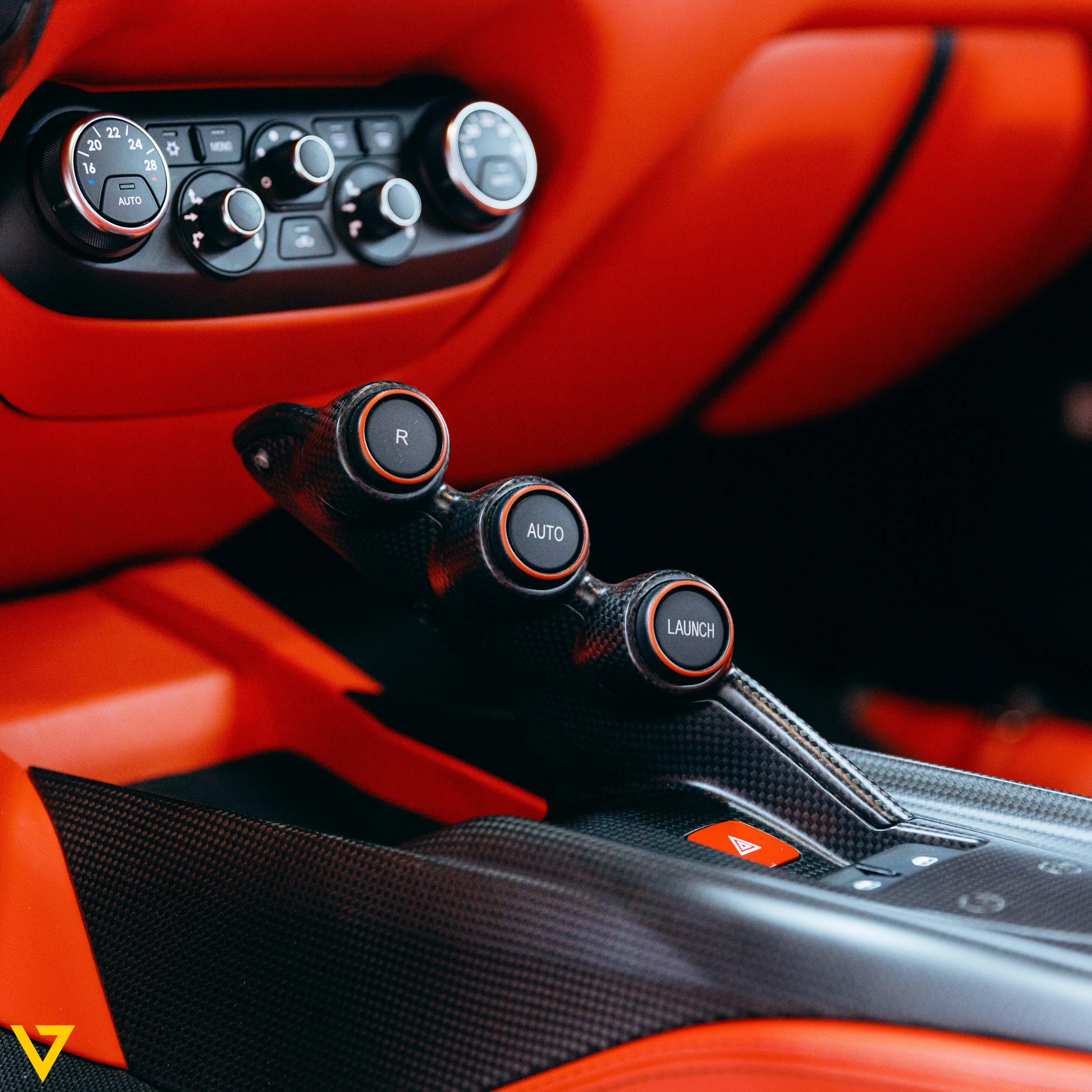 2016 Ferrari F12 TDF interior, center console