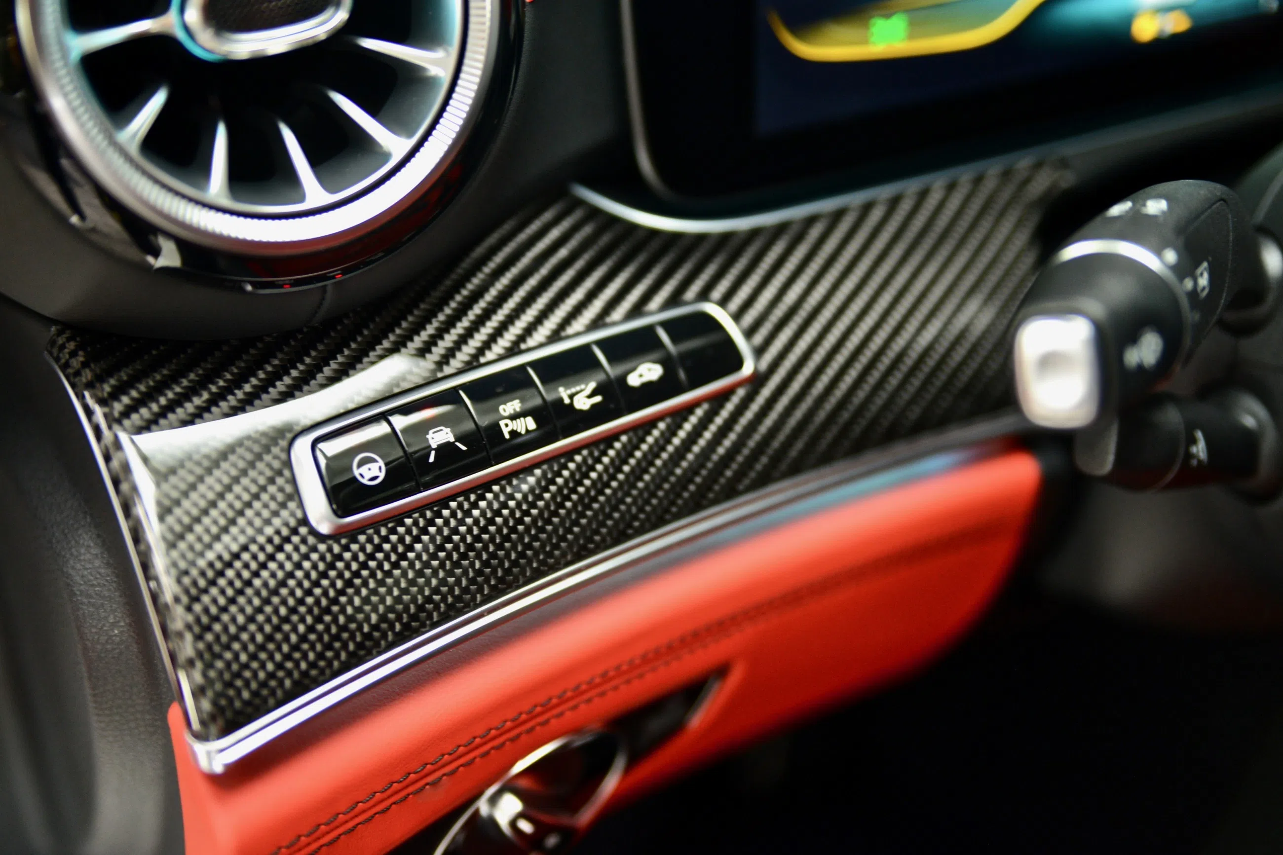 2020 Mercedes-Benz AMG GT 63 S 4MATIC interior, center console, Black | Red