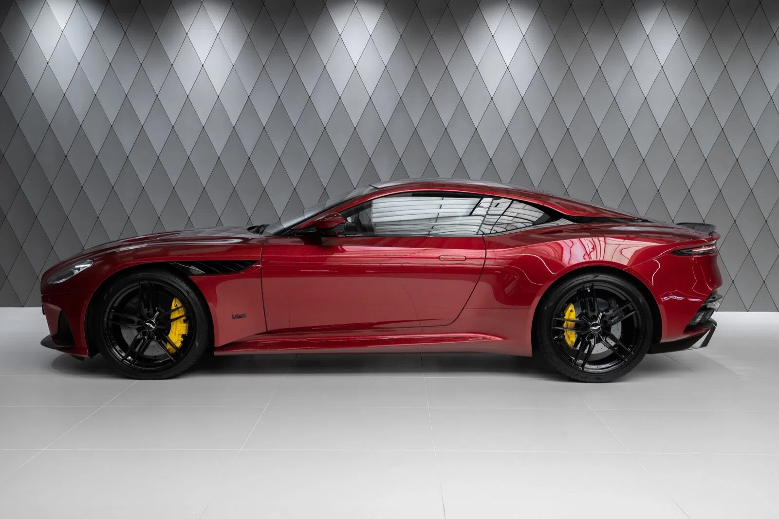 2024 Aston Martin DBS Superleggera, side profile, Red