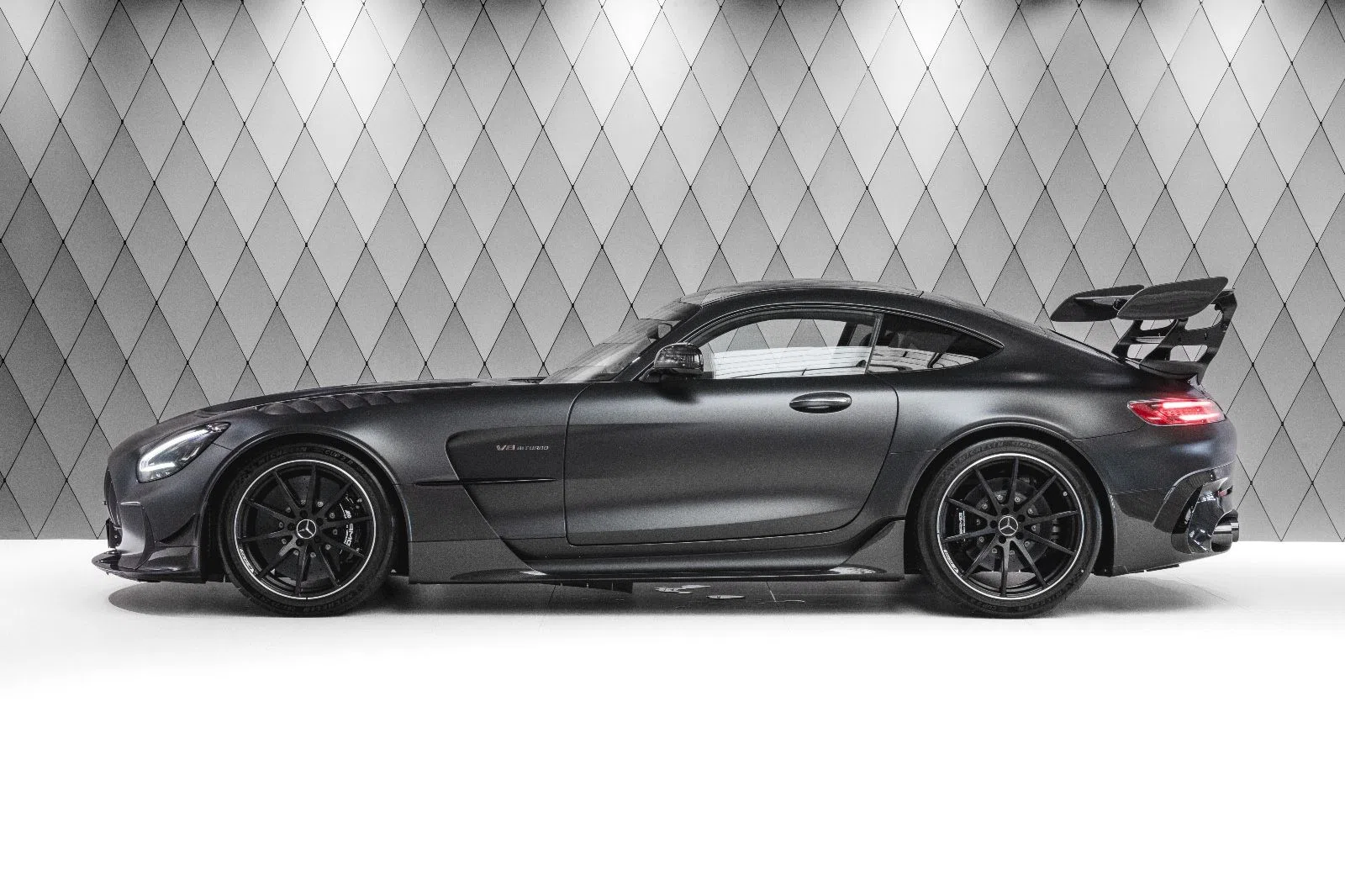 2024 Mercedes-Benz AMG GT Black Series, side profile, Graphite Gray - Magno Paintwork