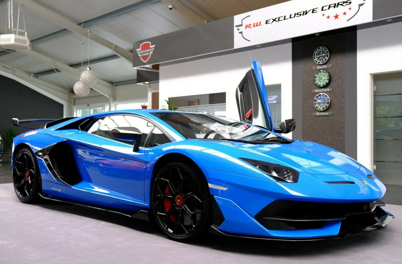 2019 Lamborghini Aventador SVJ for sale, exterior, Blu Nila