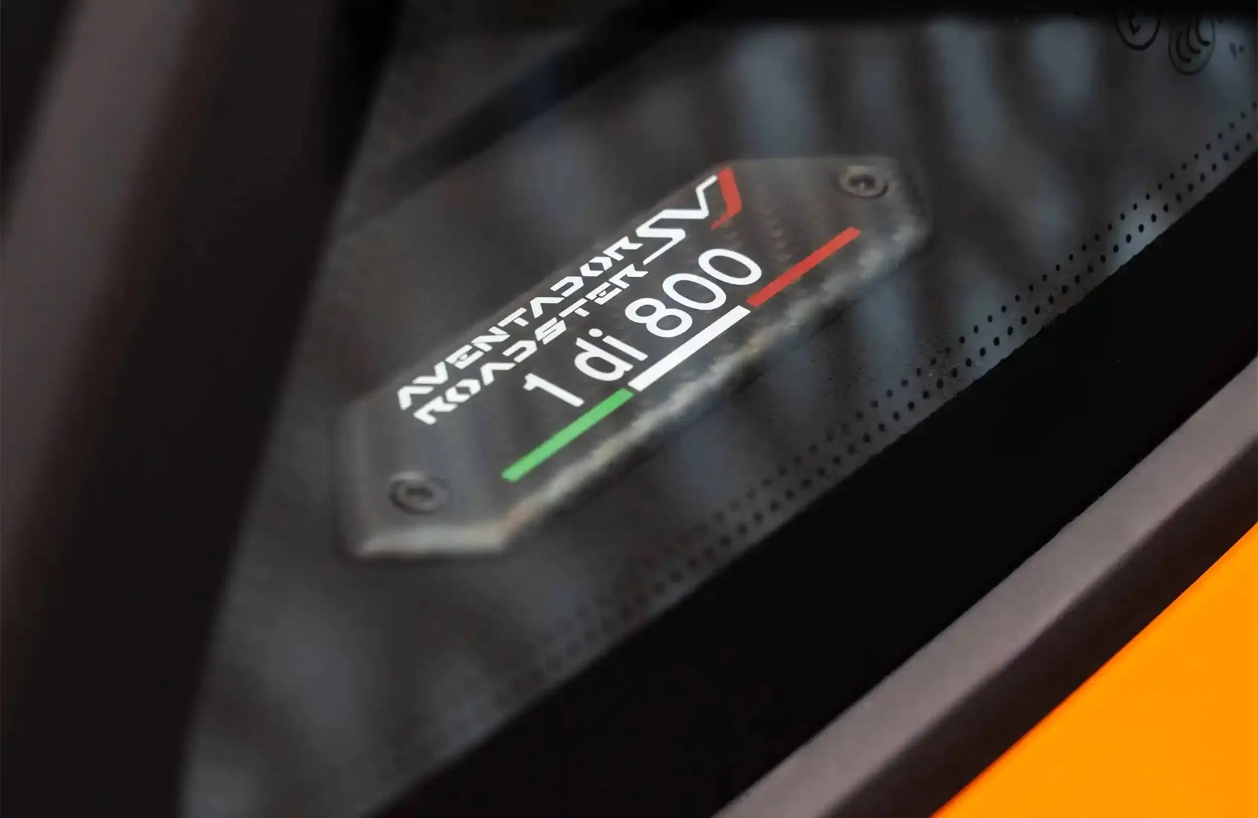 2021 Lamborghini Aventador SVJ Roadster interior, door sill