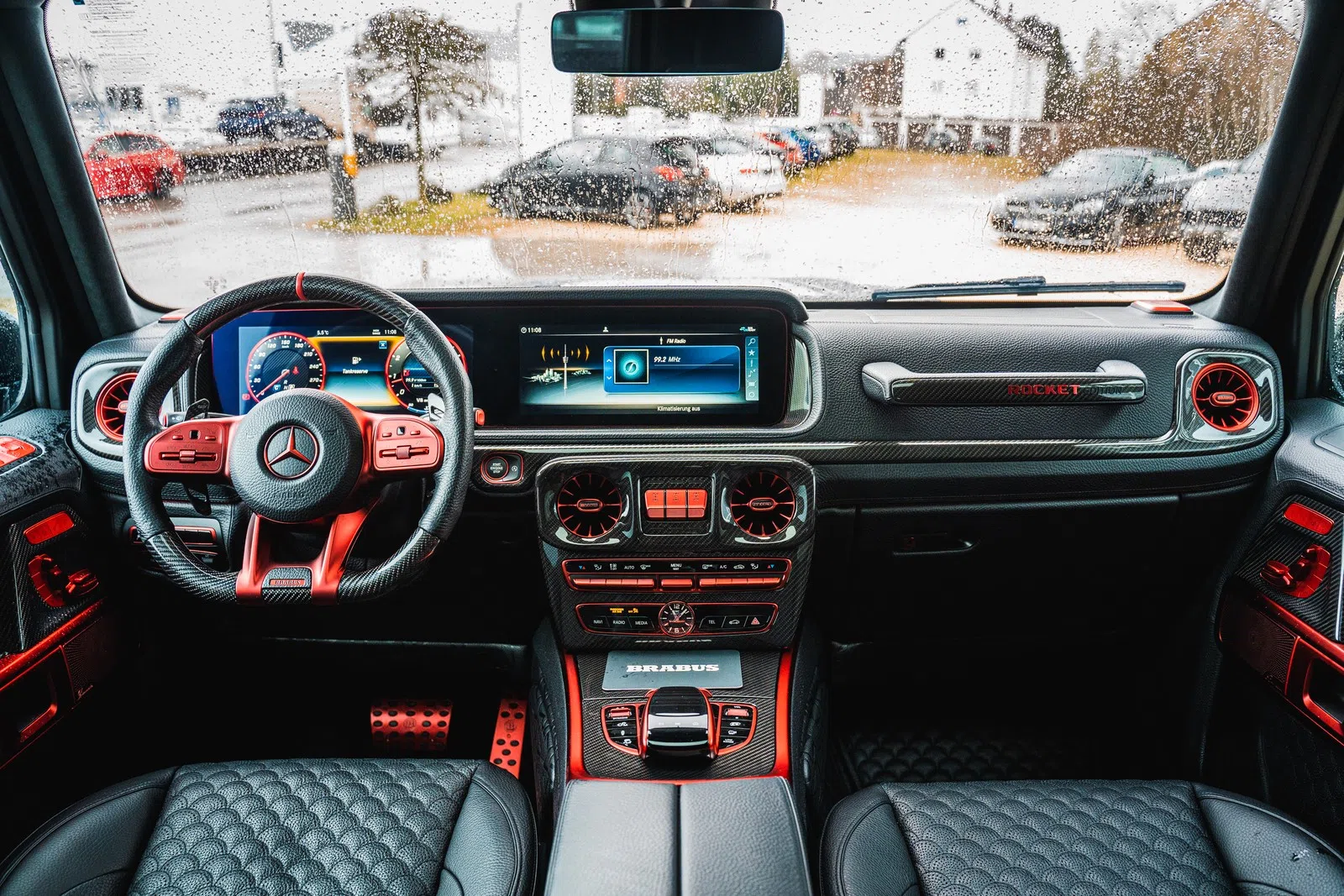 2024 BRABUS P 900 Rocket Edition interior, dashboard, Royal Black | Leder