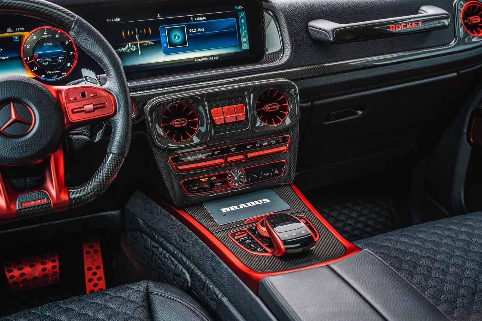 2024 BRABUS P 900 Rocket Edition interior, Royal Black | Leder