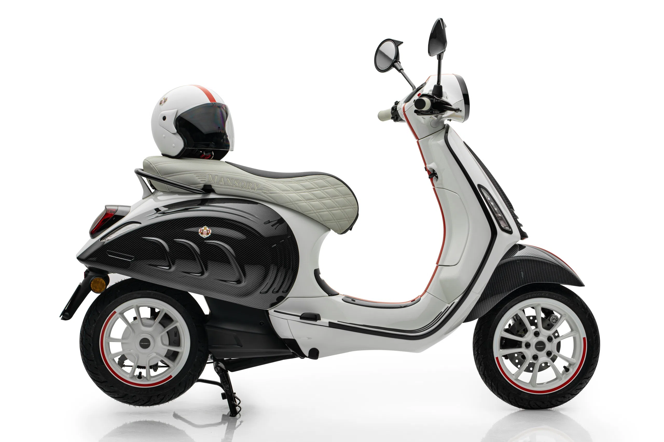 2024 MANSORY Vespa Monaco Edition for sale, exterior, National colors of Monaco