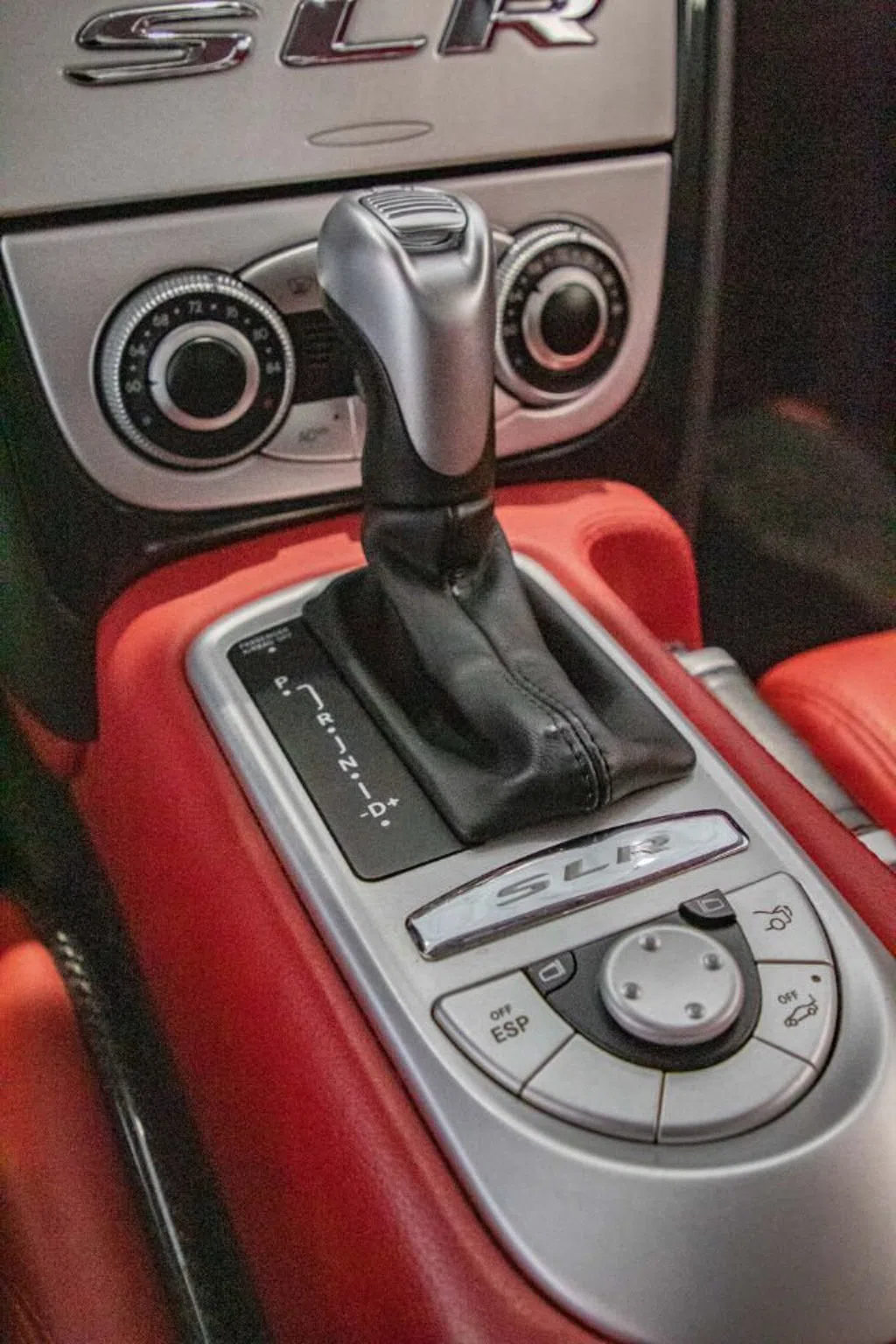 2009 Mercedes-Benz SLR McLaren interior, center console, Red Leather