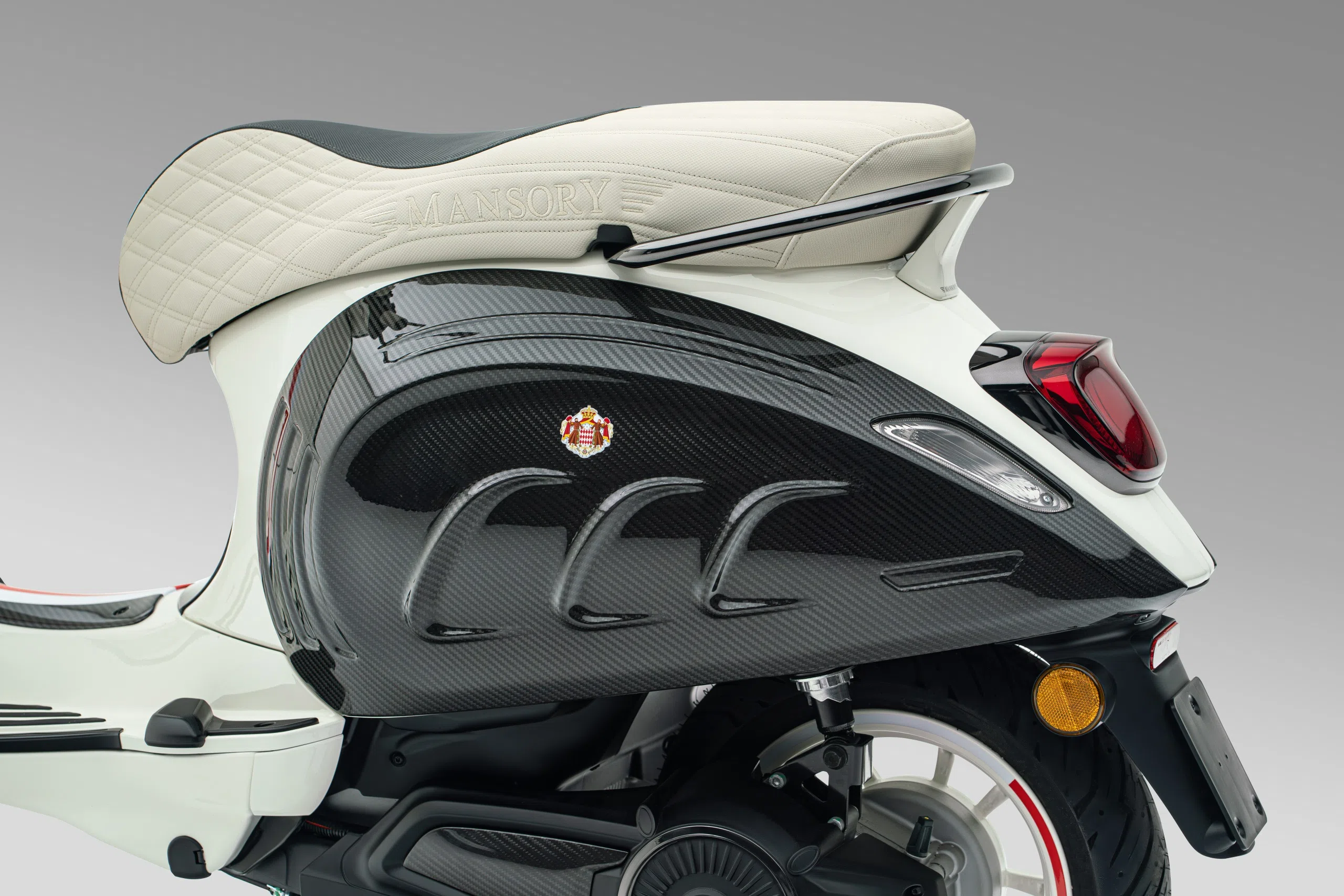 2024 MANSORY Vespa Monaco Edition for sale, exterior, National colors of Monaco