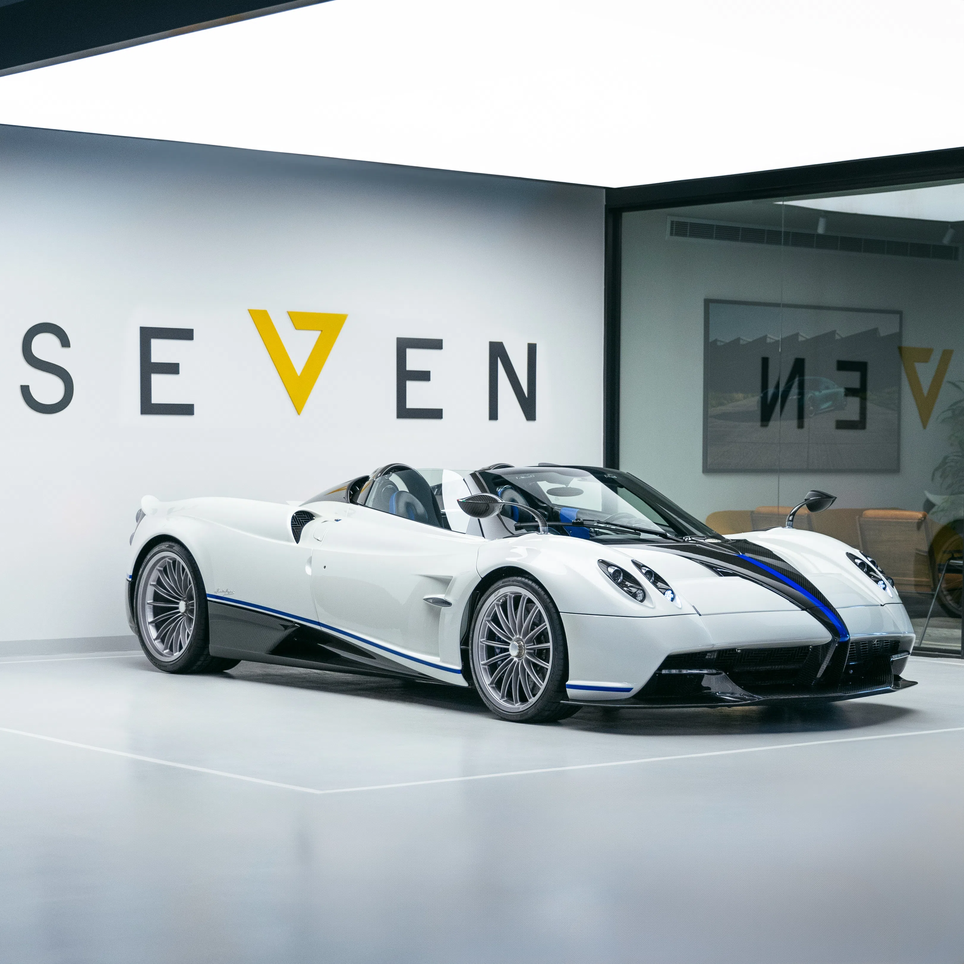 2019 Pagani Huayra Roadster for sale, front three-quarter view, Bianco
