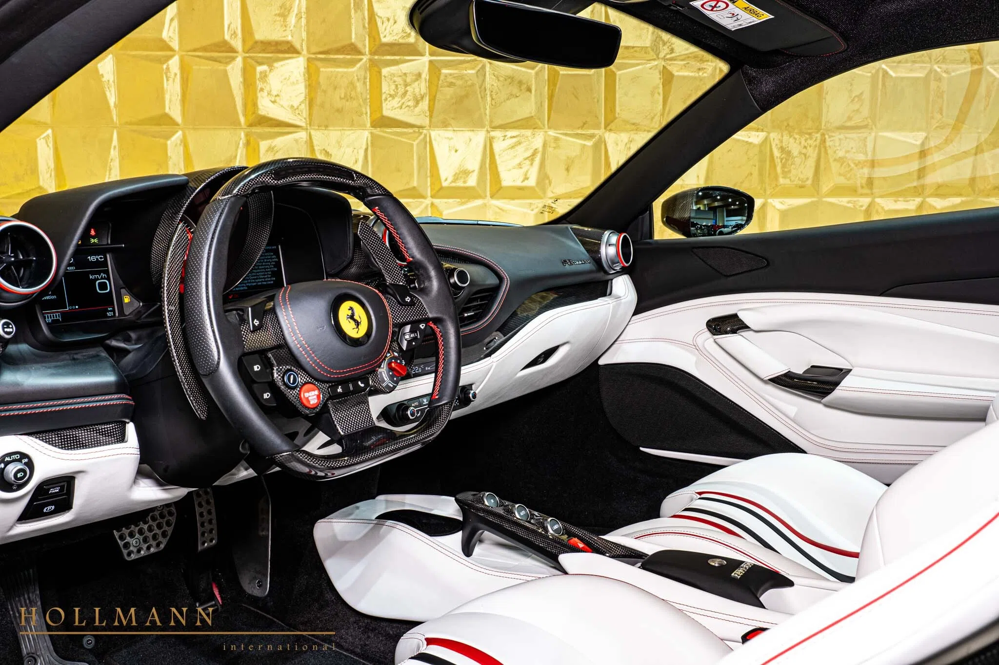 2024 Ferrari F8 Tributo by Novitec N-Largo interior, Customized White and Black