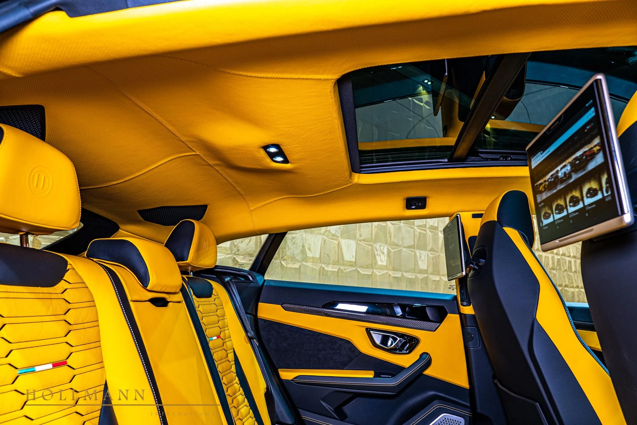 2024 Mansory Urus Venatus S interior, Customized Leather Yellow/Black