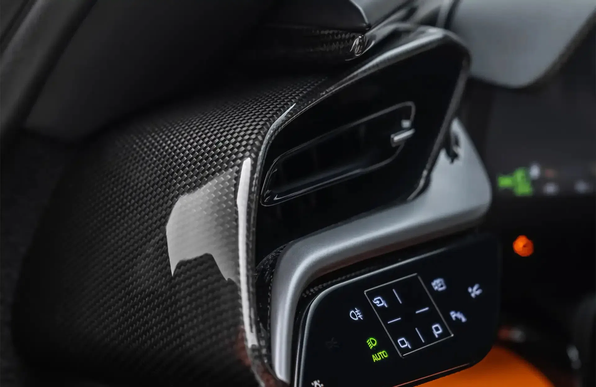 2024 Ferrari SF90 Spider interior, center console, Orange