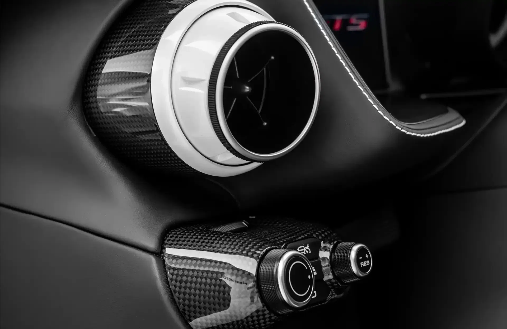 2021 Ferrari 812 GTS Atelier interior, center console, Black