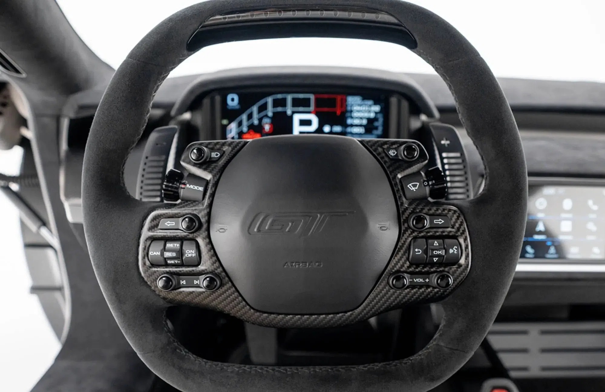2022 Ford GT Studio Collection interior, steering wheel, Black