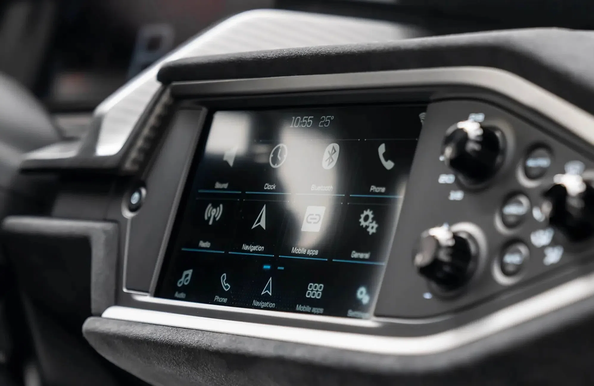 2022 Ford GT Studio Collection interior, center console, Black