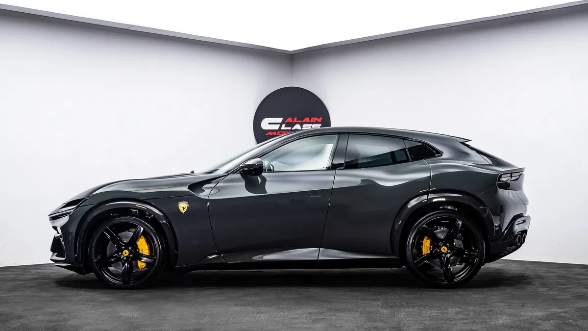 2024 Ferrari Purosangue, side profile, Grigio Scuro