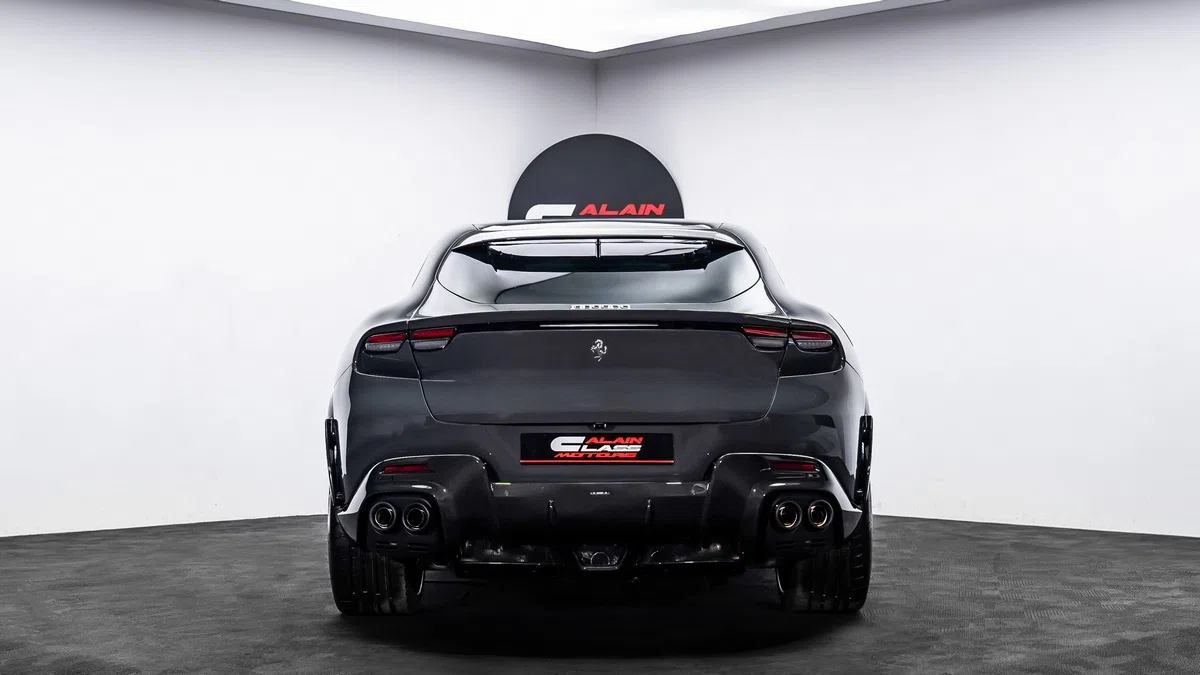 2024 Ferrari Purosangue, rear three-quarter view, Grigio Scuro