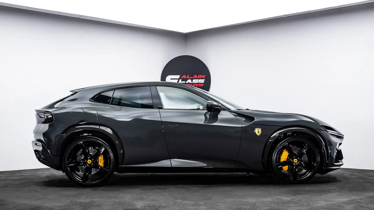 2024 Ferrari Purosangue, side profile, Grigio Scuro